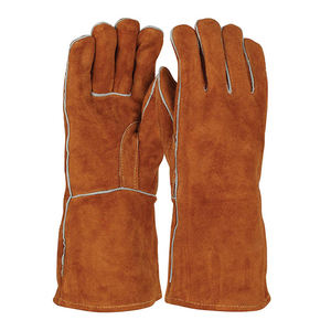 Gants de soudage en cuir fendu de vache de qualité supérieure paume en cuir de grain supérieur flexible personnalisé pour soudeur main gants de travail de soudage professionnel - Product Image 4