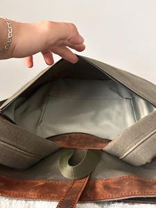 Sac à dos en toile et cuir, élégant, décontracté, pour voyages, école, ordinateur portable, vente en gros, LCBP-0027 - Product Image 5