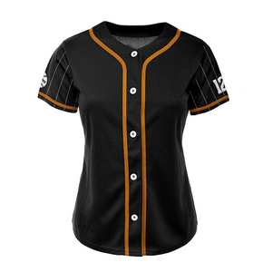 Nice Quality Custom <b>Baseball</b> Jersey Uniform Design Youth Button Softball 100% Cotton Breathable Quick Dry Anti-Bacterial T-Strap - Product Image 1