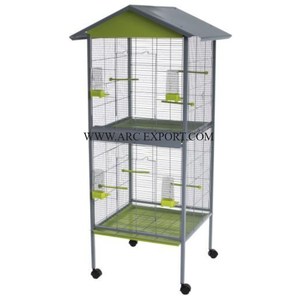 Juego de 2 jaulas de pájaros de hierro envejecido, diseño clásico, Casas Grandes de madera para mascotas de la mejor calidad, superventas, suministros de jardín para el hogar para la vida - Product Image 2