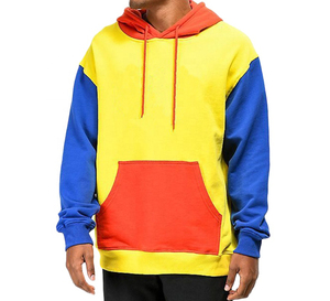 Sweat à capuche unisexe de couleurs mélangées avec logo personnalisé surdimensionné en bloc pour l'hiver Impression numérique 100% coton brodé avec poche à séchage rapide Hoodies pour hommes - Product Image 1