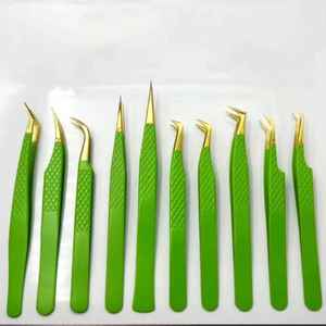 แหนบปลายสแตนเลสสำหรับแต่งขนตาอุปกรณ์ต่อขนตา90องศา - Product Image 1