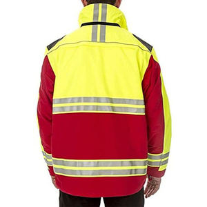 OEM Veste de sécurité haute visibilité à capuche pour l'hiver Flash LED imperméable et réfléchissant Polyester personnalisable Sécurité au travail Protection pour l'hiver - Product Image 3