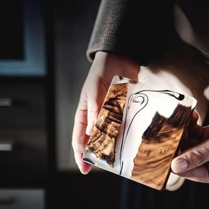 Dessous de verre artisanaux en bois de manguier et pierre, tapis de protection de table durables de style vintage pour la maison, le café ou le bureau - Product Image 2