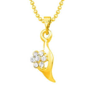 Tip <b>Top</b> Fashions 1203142B Fine Pendant <b>Chain</b> with Austrian Stone <b>Gold</b> Plating - Product Image 1