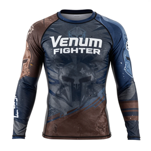 Rashguard de Diseño Personalizado, Nueva Colección, Ropa Deportiva para Gimnasio, Ecológica, de Secado Rápido, Spandex, Poliéster, Venum Fighter - Product Image 2