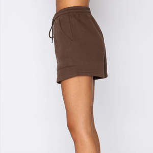 Jogging en coton personnalisé porter des pantalons courts femme sport tenue décontracté shorts d'été couleur unie Fitness survêtement sweat shorts - Product Image 6