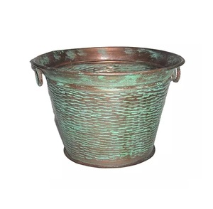 Fantaisie galvanisé pot ensemble de trois nouveau Design Pot en métal avec plateau nouveau Style jardinières en métal dans le prix de gros nouveau Pot de jardin - Product Image 2