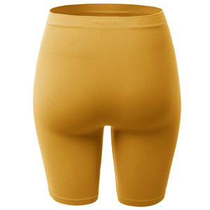 Custom Seamless Gym Sport Fitness Workout Gold Yoga Shorts Cintura alta Stretch Compression Activewear para mujeres - Product Image 3