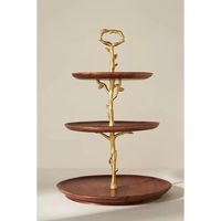 Nieuwe Stijl Houten 3 Tier Boerderij Stand Rustieke Cake Stand Stand Stand Bruiloften Verjaardagsfeestje