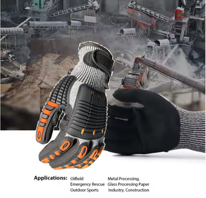 Gants d'impact pour hommes Gants de sécurité respirants en TPE et cuir pour la construction durable - Product Image 3