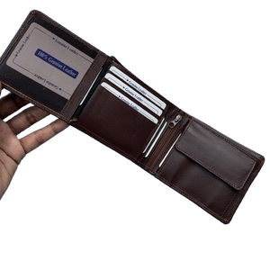 Genuine Leather Large Capacity Soft Cow Leather Wallet With <b>Hidden</b> Cash <b>Compartment</b> for Men Wholesale and Bulk Order - Product Image 1