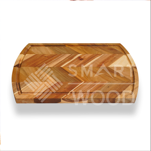 Smartwood Planche à découper rectangulaire en bois d'acacia brun naturel avec manche en gros pour la cuisine de détail Préparation des aliments - Product Image 5