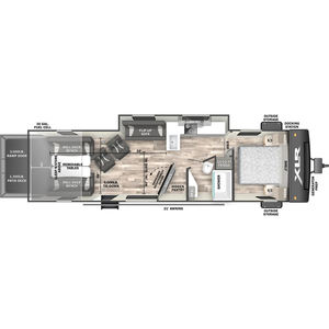 2025 Forest River XLR Hyperlite 3016H Remorque de camping-car légère et moderne avec suspension indépendante, facile à déplacer - Product Image 1