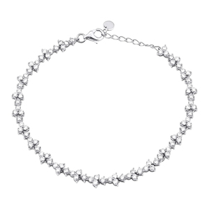 Pulsera con Tres Diamantes Agrupados - Colección de Elegantes Pulseras y Brazaletes de Diamantes - Product Image 1