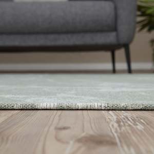 พรมปูพื้นแบบซักได้ Netline Home Carina สีเขียว ลายทอแบบเรียบ คลาสสิค ลายปะติดปะต่อ เหมาะสำหรับห้องโถงและห้องนอน - Product Image 4
