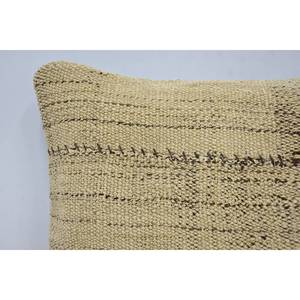 Beige Wool Woven Eco Friendly Non-Slip Luxury Vintage Embroidered Fluffy Rustic <b>Throw</b> <b>Pillow</b> 14x14 Inch for Floor Use - Product Image 2
