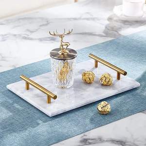 Bandeja de Mármol Refinado Diseñada para la Organización del Tocador del Baño, Decoración de Cocina y Presentación Moderna en la Sala de Estar - Product Image 3