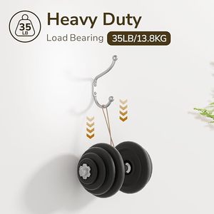 Ganchos de pared cromados rústicos, gancho de abrigo de Metal resistente plateado, rieles colgantes de montaje en pared para ropa - Product Image 3