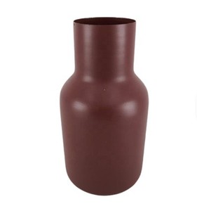 Vase à fleurs en fer brun mat de luxe, design classique, décoration de table et de mur pour le salon, vase en métal - Product Image 1