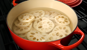 Raíz de loto congelada en rodajas/crujido natural/ingrediente limpio/bajo en grasa - Product Image 5