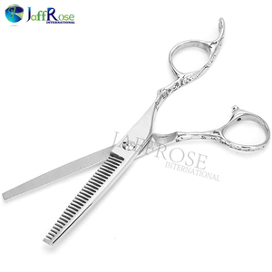 Professionnel 6 pouces or couronne barbier coupe de cheveux ciseaux amincissants japon 440c acier lame droite poignée en acier inoxydable outil de beauté - Product Image 2