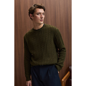 Pull en tricot à col rond pour homme GRIMELANGE VINTLACE, motif tricoté, coupe classique - Product Image 5