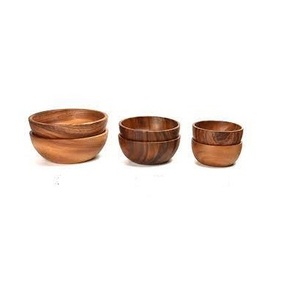 Bol en bois de taille Mini pour la maison et les fêtes utilisez la vaisselle et le dessus de table pour décorer le bol en bois à vendre - Product Image 4