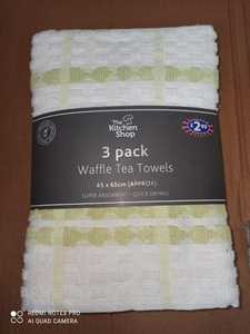 วาฟเฟิลนุ่มผ้าขนหนูสำหรับห้องครัวแห้งเร็วทำจากผ้าฝ้าย100% โดย Ryder พร้อมลายย้อม/ลายสก๊อตแบบเรียบ - Product Image 4