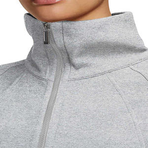 Invierno Kore de doble cara Polar Fleece Stand Collar Quarter Zip Mujer Sudadera con capucha - Product Image 5