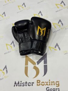 นวมชกมวยหนังแท้ทนทานสำหรับผู้ใหญ่ดีไซน์ตามสั่งเหมาะสำหรับใส่ซ้อมฝึกซ้อมยิม - Product Image 3