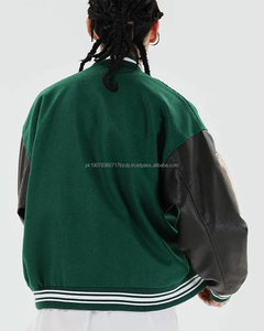 Winter High Street Style <b>Men's</b> Vintage Letterman Baseball Varsity <b>Jacket</b> <b>Lined</b> Breathable Windproof Custom Logo - Product Image 2