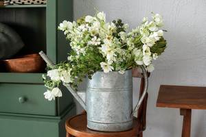 Arrosoir rond en métal de 50 cm, pot à eau galvanisé pour le jardin - Product Image 2