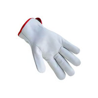 Guantes de Montaje de Dedos Completos Talla XL de Alta Calidad con Forro de Algodón/Nailon Piel de Cabra Resistentes al Calor Chispas y Anti-Impacto para Trabajo Pesado