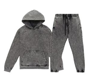 Chándal de Invierno para Hombre, Diseño de Alta Gama, Lavado Ácido, 100% Algodón, Felpa, Transpirable, Ropa Casual - Product Image 3