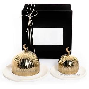 Tazón de Servir de Metal y Mármol de Lujo Moderno Hecho a Mano para Chocolates, Dátiles y Frutos Secos, Apto para Lavavajillas, para Hoteles y Restaurantes - Product Image 2