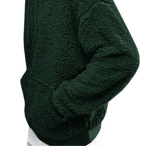 New Arrival Autumn <b>Sherpa</b> Fluffy Fleece Heavyweight Thick Fur Pullover <b>Hoodie</b> Sweatshirts <b>Men</b> Polyester/Cotton Quick Dry - Product Image 2