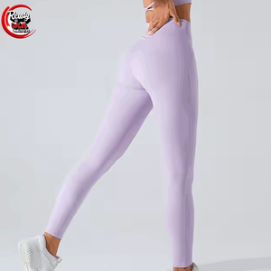 เลกกิ้งออกกำลังกายผ้าซาตินสำหรับผู้หญิงเลกกิ้งออกกำลังกายทรงสลิมฟิตพร้อมโลโก้ตามสั่ง - Product Image 2