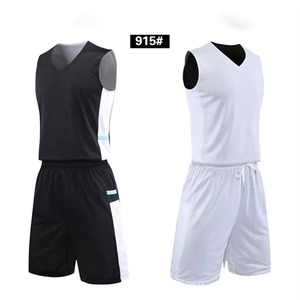 Conjuntos de Uniformes de Baloncesto Premium para Adultos, Hechos a Medida, Tallas Grandes, Camisetas sin Mangas, Pantalones Cortos, Fabricante OEM ODM, 100% Poliéster - Product Image 3