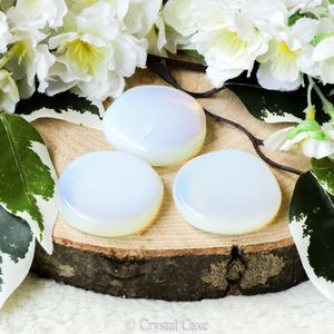 Opalite naturelle lisse forme ovale pierre de paume pour la guérison et la méditation pierre de poche pour l'amour énergie de guérison équilibre émotionnel - Product Image 3