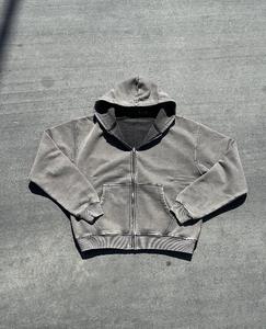 เสื้อฮู้ดดี้ผู้ชายทรงโอเวอร์ไซส์ ผ้าคอตตอน 100% ซันเฟดแบบวินเทจ ล้างสีแบบวินเทจ - Product Image 6