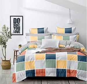 Juego de sábanas de 3 uds de algodón de calidad elegante estampado Floral sólido estilo clásico cómodo ideal para regalar 200TC orgánico - Product Image 1