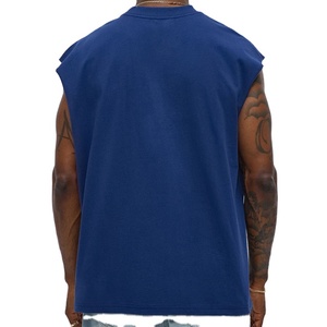 Cheap Price Hot Selling <b>Men's</b> Gym Vest Sporty Neck Summer Fit Loose Design <b>Longline</b> Tank Top Quick Dry Breathable Oversized Boxy - Product Image 3