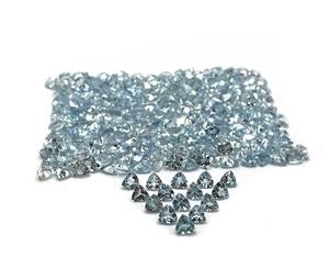 Lot de pierres précieuses en aquamarine naturelle, taille trillion, pierres brutes, 3,50-4 mm, pierres précieuses en aquamarine pour la fabrication de bijoux - Product Image 1