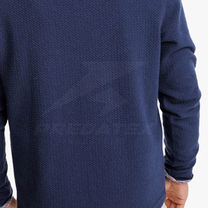 Suéter con cremallera de cuarto de mezcla de algodón informal ligero de alta calidad diseño cómodo de cuello levantado para invierno precio al por mayor - Product Image 4