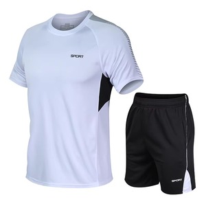 Conjunto de Shorts de Verano Personalizados para Hombre, 100% Algodón, Ropa Deportiva para Gimnasio y Jogging, Camiseta Ajustada con Shorts para Hombre - Product Image 6