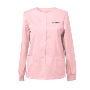 Veste de gommage écologique unisexe à pression sur le devant, uniforme d'allaitement personnalisé - Product Image 1