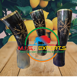 Corne à boire viking avec support en corne - Product Image 2