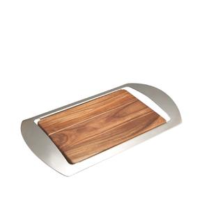 Vintage <b>Black</b> Circular Steel Handle Wooden <b>Tray</b> Metal Serving <b>Tray</b> for Table Decoration Customized Size Shape Colour - Product Image 5