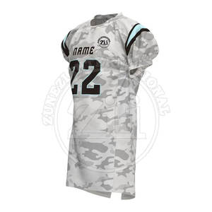 Uniforme de football américain respirant de haute qualité à bas prix, grande taille, manches courtes, protection UV, séchage rapide, personnalisé pour l'équipe, 100% fabriqué sur mesure - Product Image 3